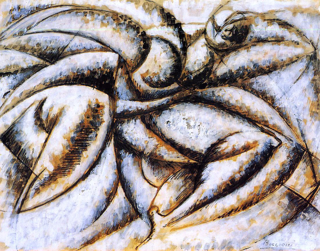 Umberto Boccioni Dynamism of the Human Body - Canvas Print