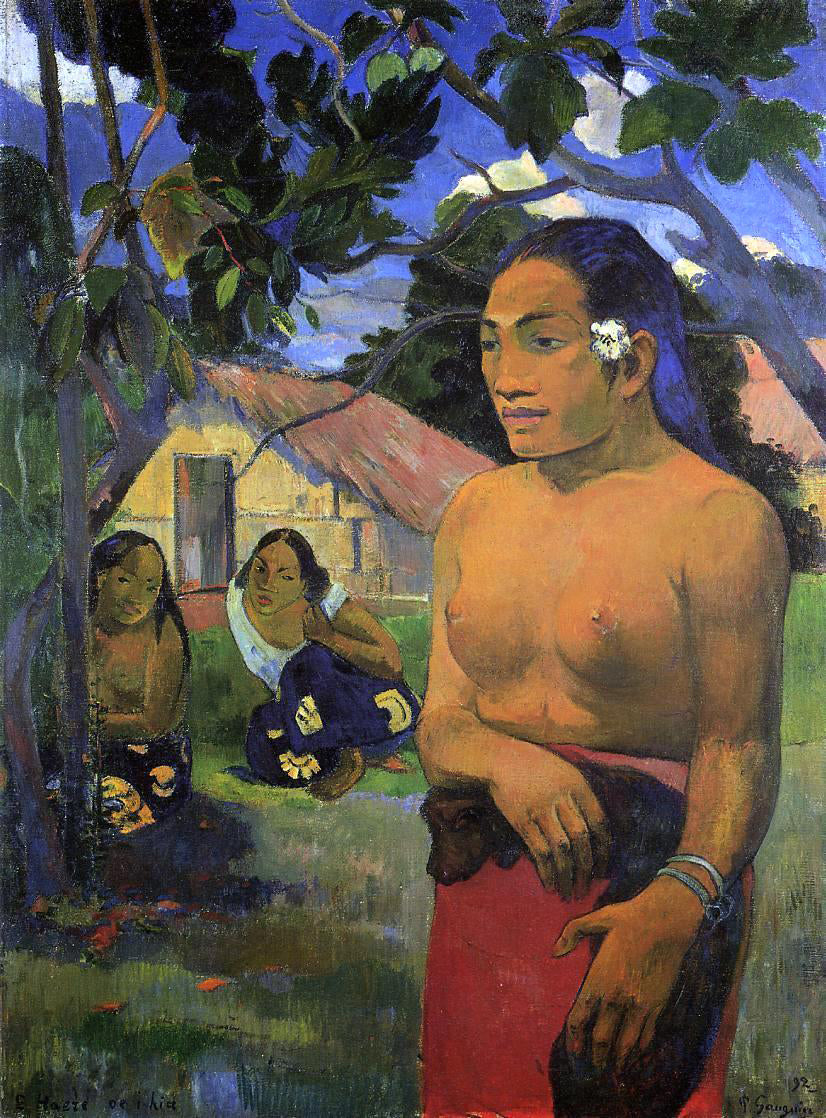 Paul Gauguin E haere oe i hia (also known as Where Are You Going?) - Canvas Print