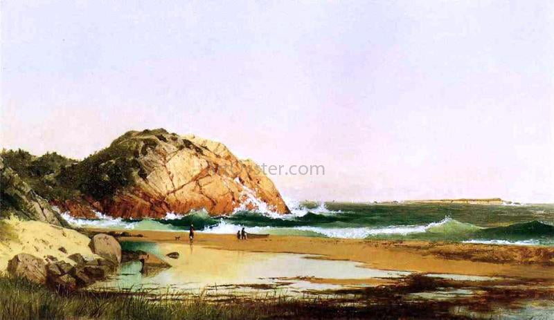 Thomas Hicks Eagle Rock, Manchester Beach, Massachusetts (after Kensett) - Canvas Print