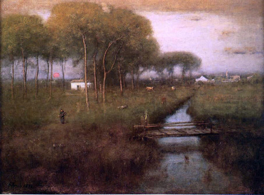 George Inness Early Moonrise, Tarpon Springs - Canvas Print