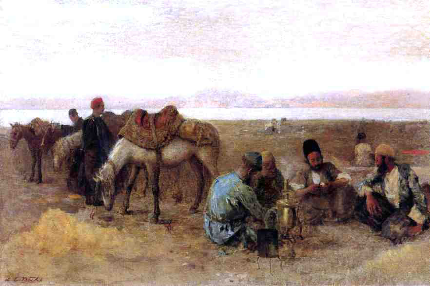 Edwin Lord Weeks Early Morning by Lake Urumiyah, Persia - Canvas Print