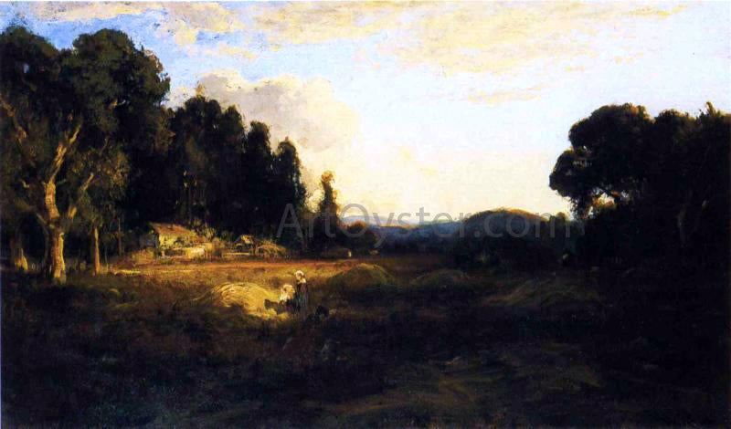 William Keith Early Morning on the Farm - Canvas Print