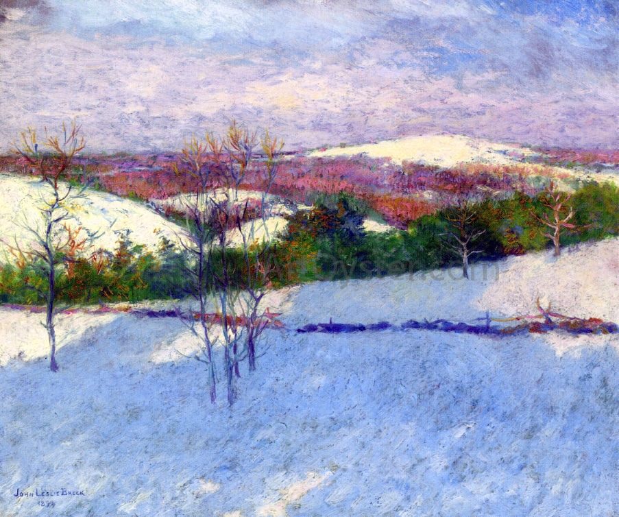 John Leslie Breck Early Snow - Canvas Print