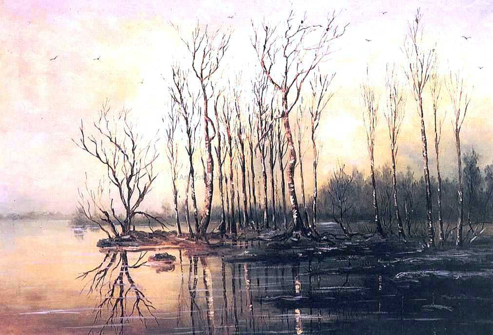 Alexei Kondratevich Savrasov Early Spring, Flood - Canvas Print