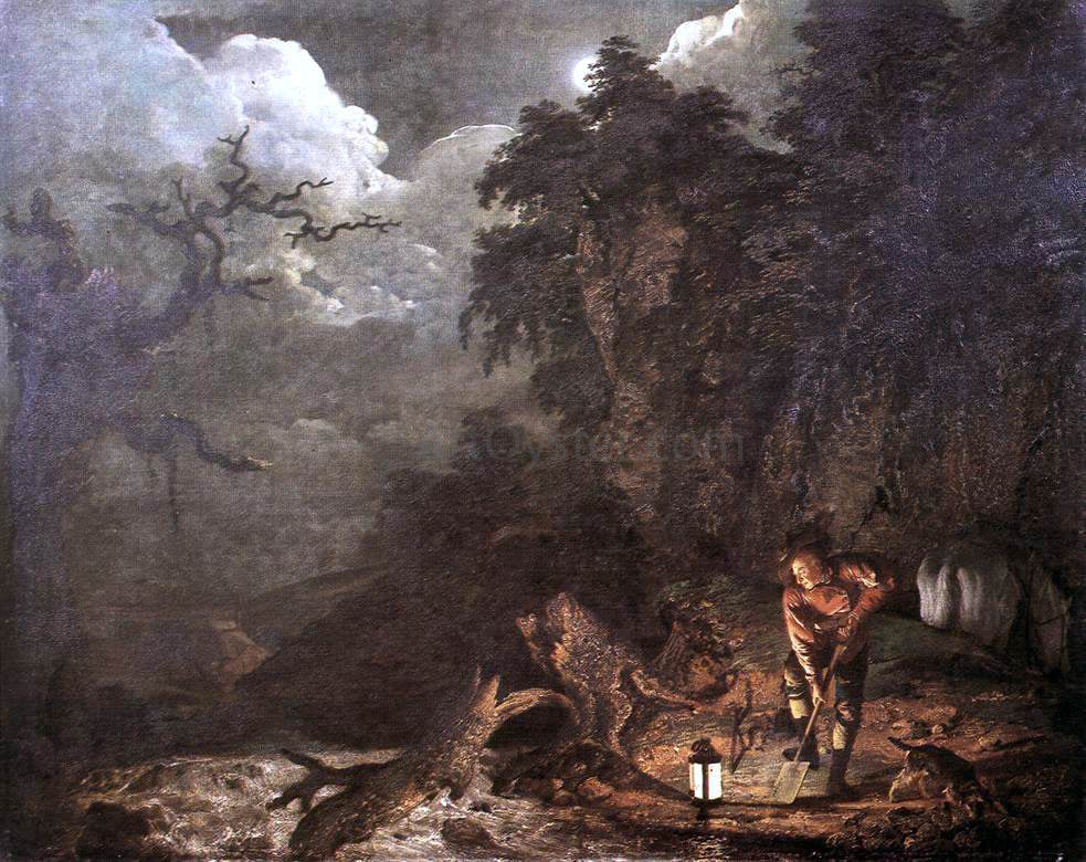 Joseph Wright Earthstopper at the Bank of Derwent - Canvas Print