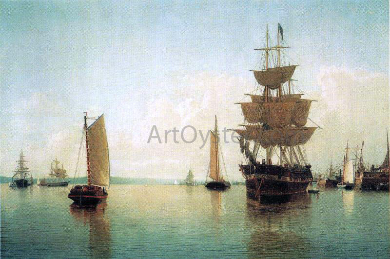 William Bradford East River Off Lower Manhattan - Canvas Print