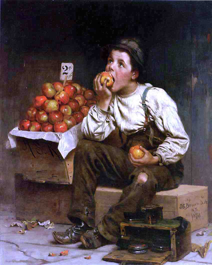 John George Brown Eating the Profits - Canvas Print