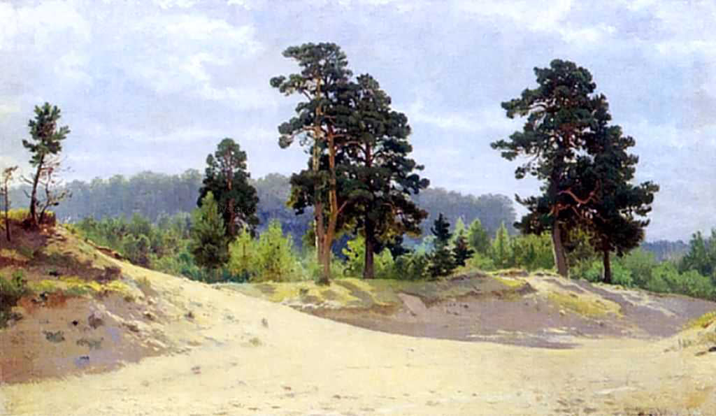 Ivan Ivanovich Shishkin Edge of forest - Canvas Print