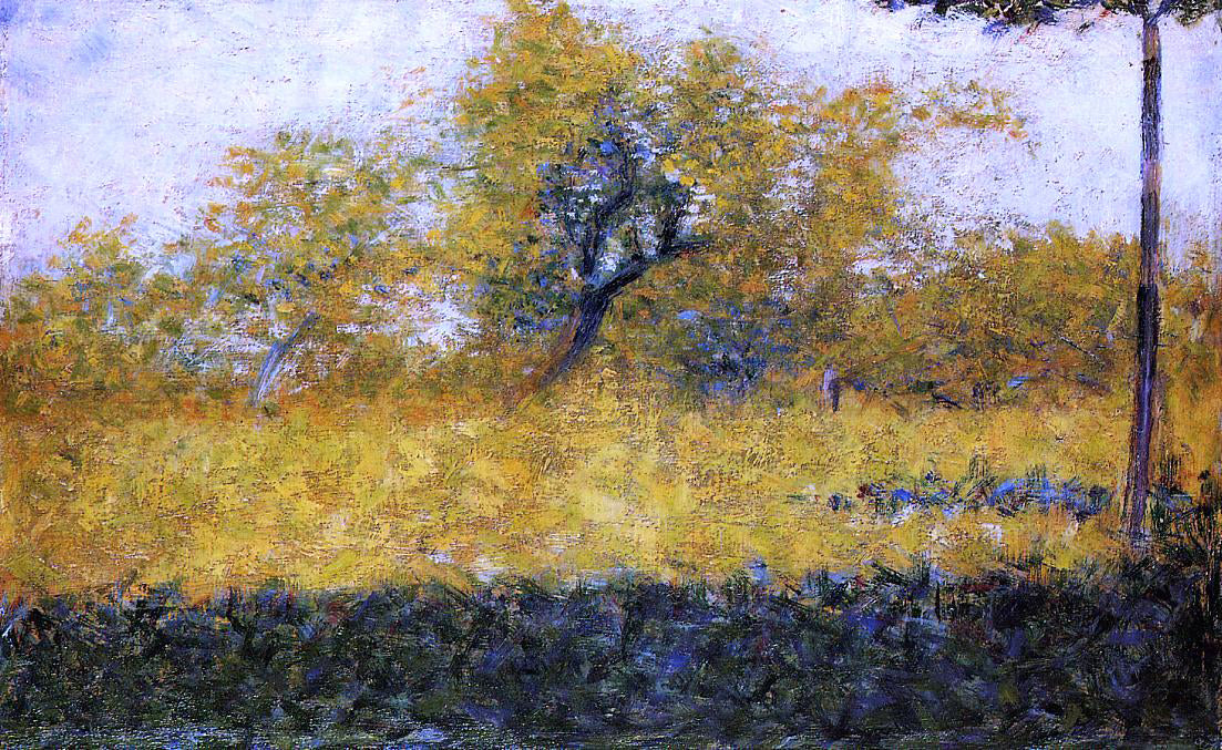 Georges Seurat Edge of Wood, Springtime - Canvas Print