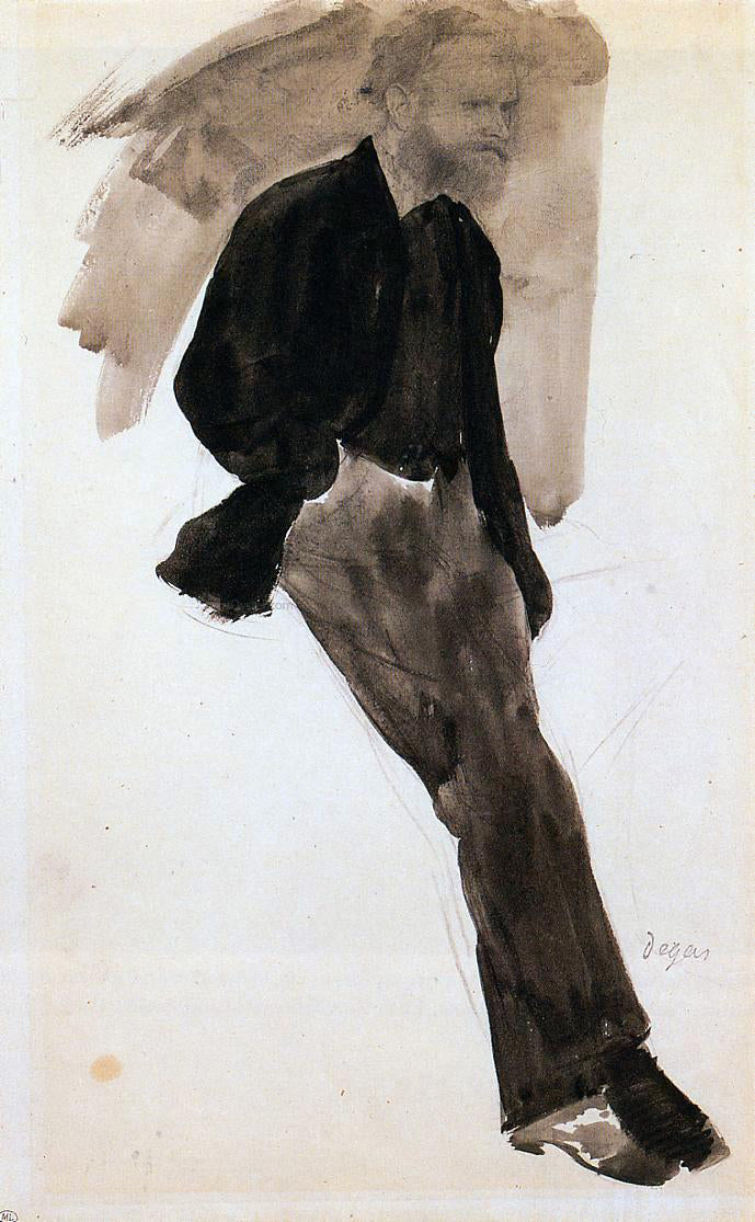 Edgar Degas Edouard Manet Standing - Canvas Print