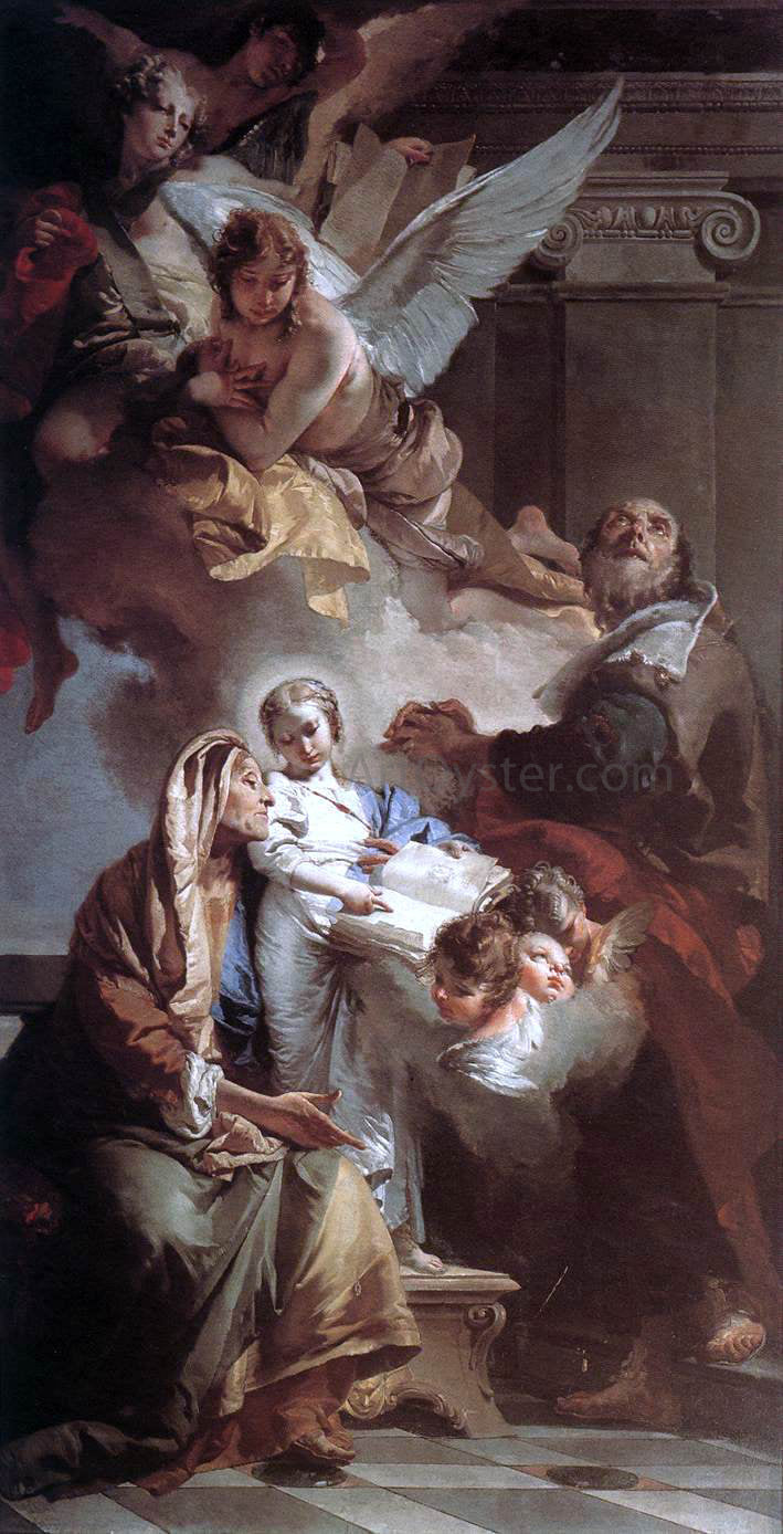 Giovanni Battista Tiepolo Education of the Virgin - Canvas Print