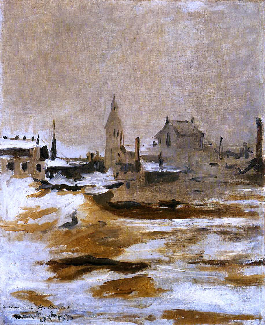 Edouard Manet Effect of Snow at Petit-Montrouge - Canvas Print