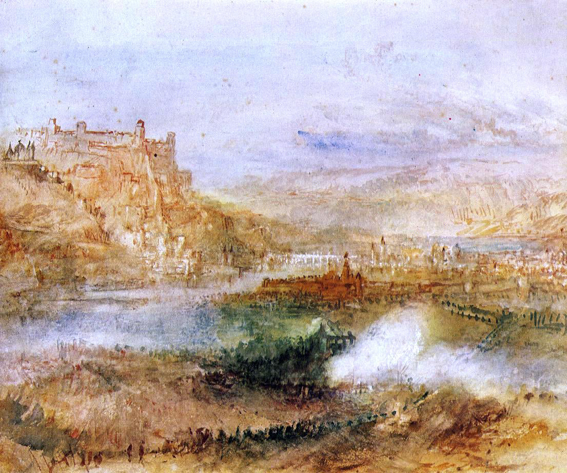 Joseph William Turner Ehrenbrietstein and Coblenz - Canvas Print