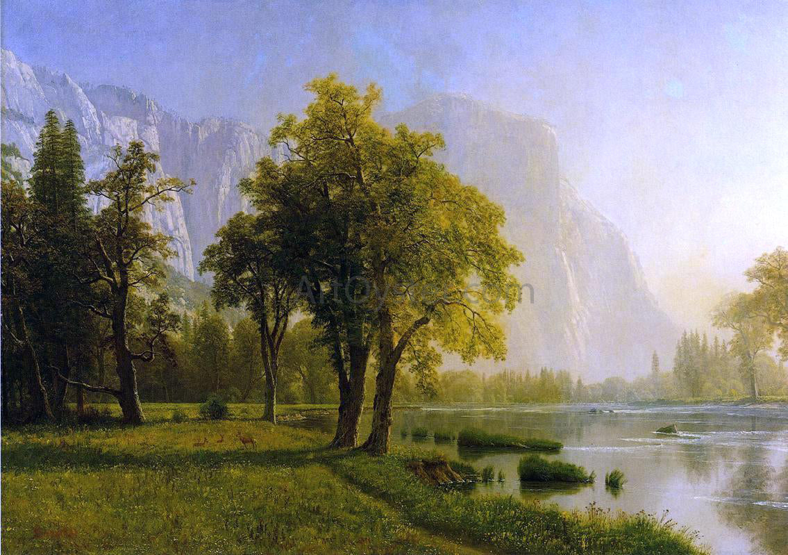 Albert Bierstadt El Capitan, Yosemite Valley - Canvas Print
