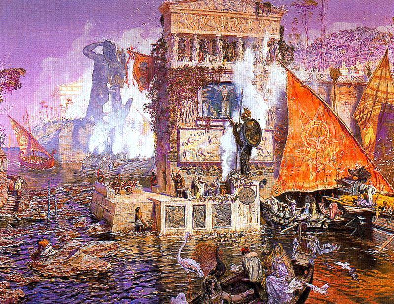 Antonio Munoz Degrain El Coloso de Rodas - Canvas Print