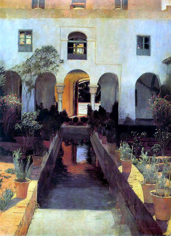 Santiago Rusinol Prats El Generalife - Canvas Print