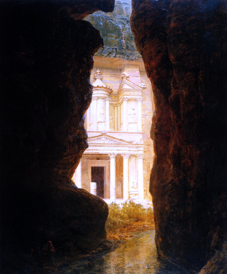 Frederic Edwin Church El Khasne, Petra - Canvas Print