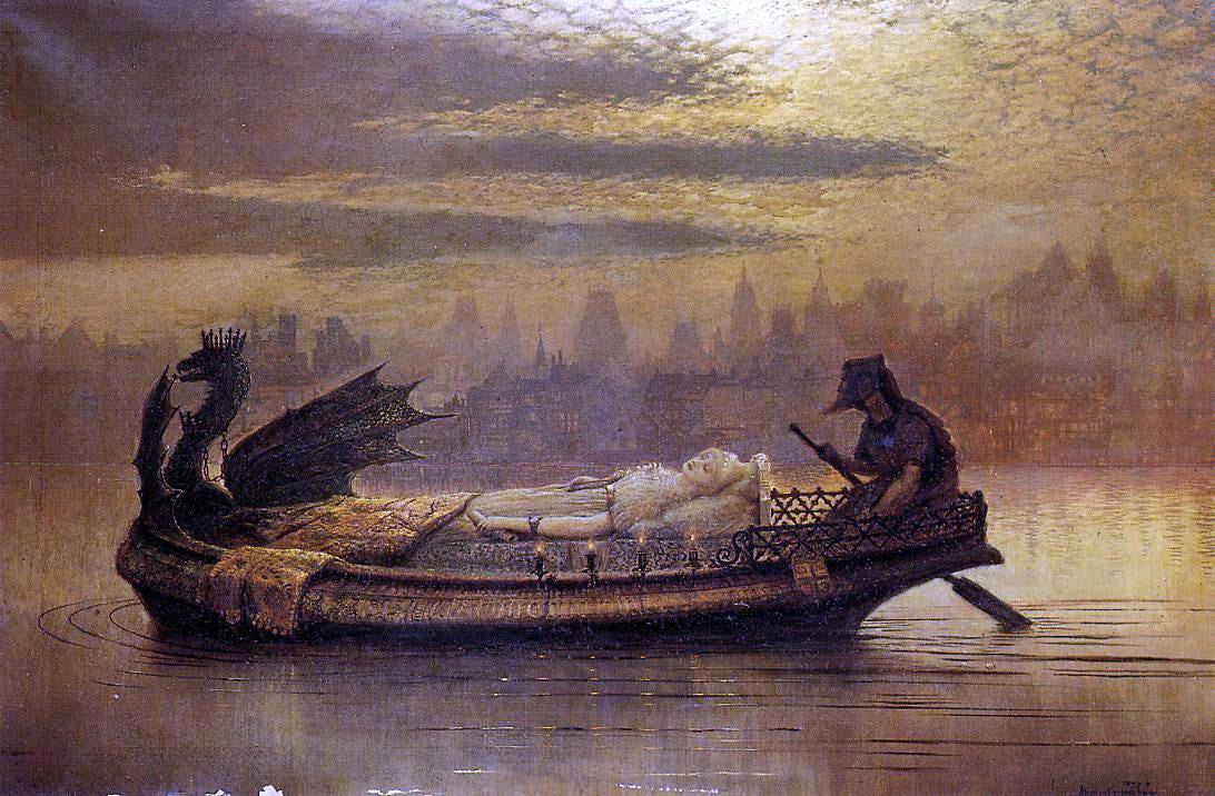 John Atkinson Grimshaw Elaine - Canvas Print