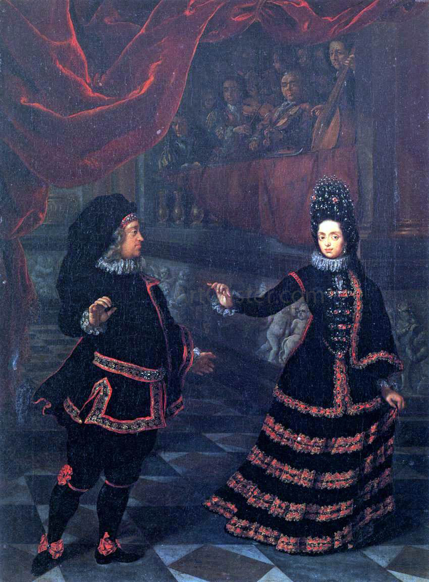 Jan Frans Van Douven Electress Palatine Dancing with Her Husband - Canvas Print