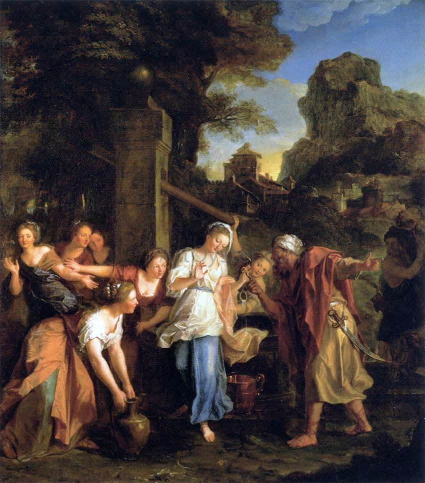 Antoine Coypel Eliezer and Rebecca - Canvas Print