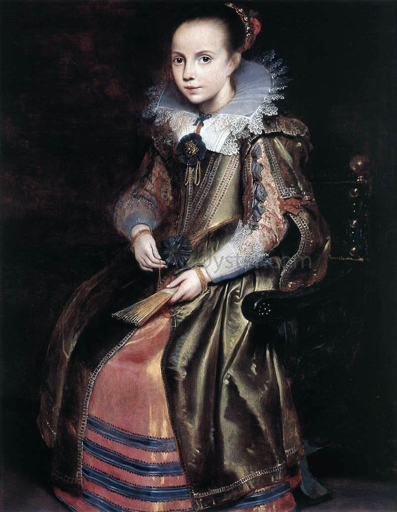 Cornelis De Vos Elisabeth (or Cornelia) Vekemans as a Young Girl - Canvas Print