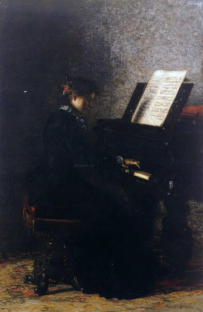 Thomas Eakins Elizabeth at the Piano - Canvas Print