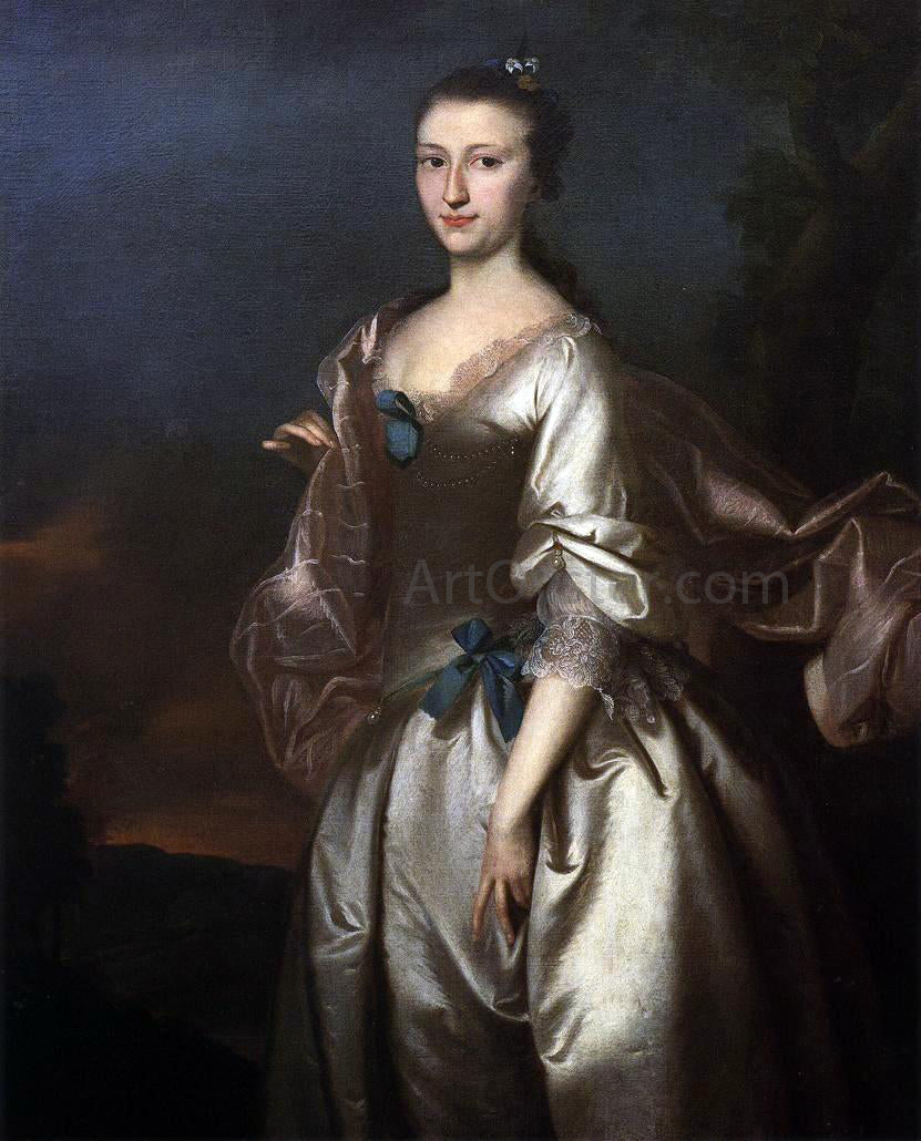 Joseph Blackburn Elizabeth Browne Rogers - Canvas Print