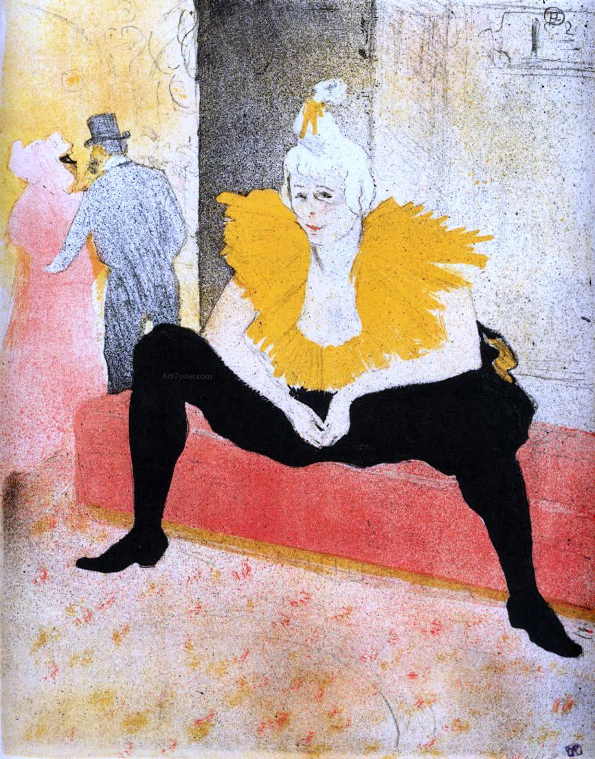 Henri De Toulouse-Lautrec Elles: Cha-U-Kao, Chinese Clown, Seated - Canvas Print