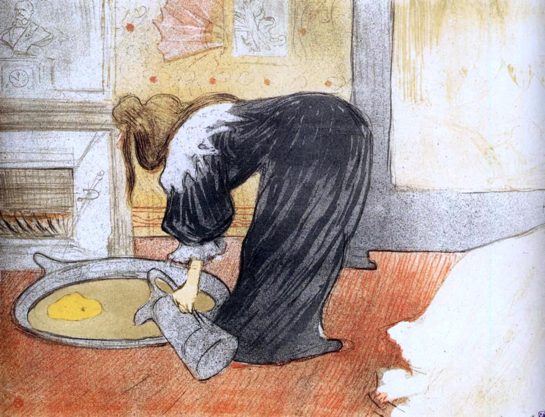Henri De Toulouse-Lautrec Elles: Woman with a Tub - Canvas Print