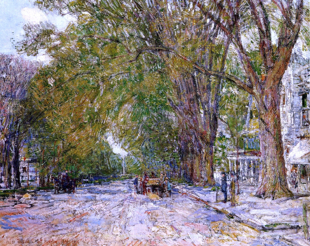 Frederick Childe Hassam Elms, East Hampton, New York - Canvas Print