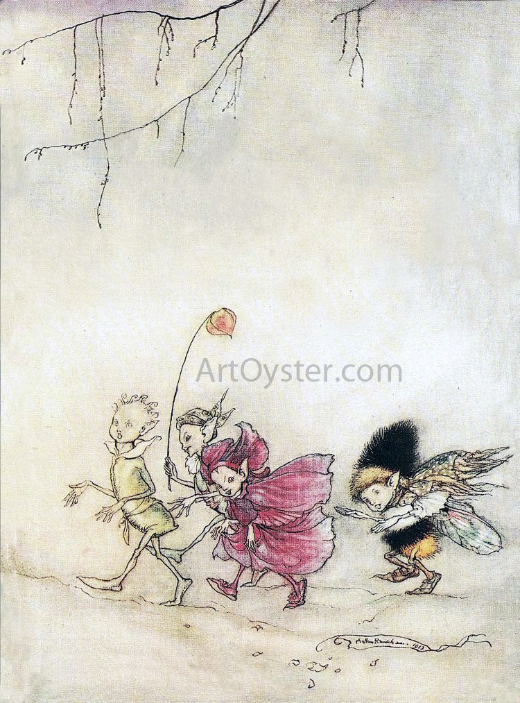 Arthur Rackham Elves - Canvas Print