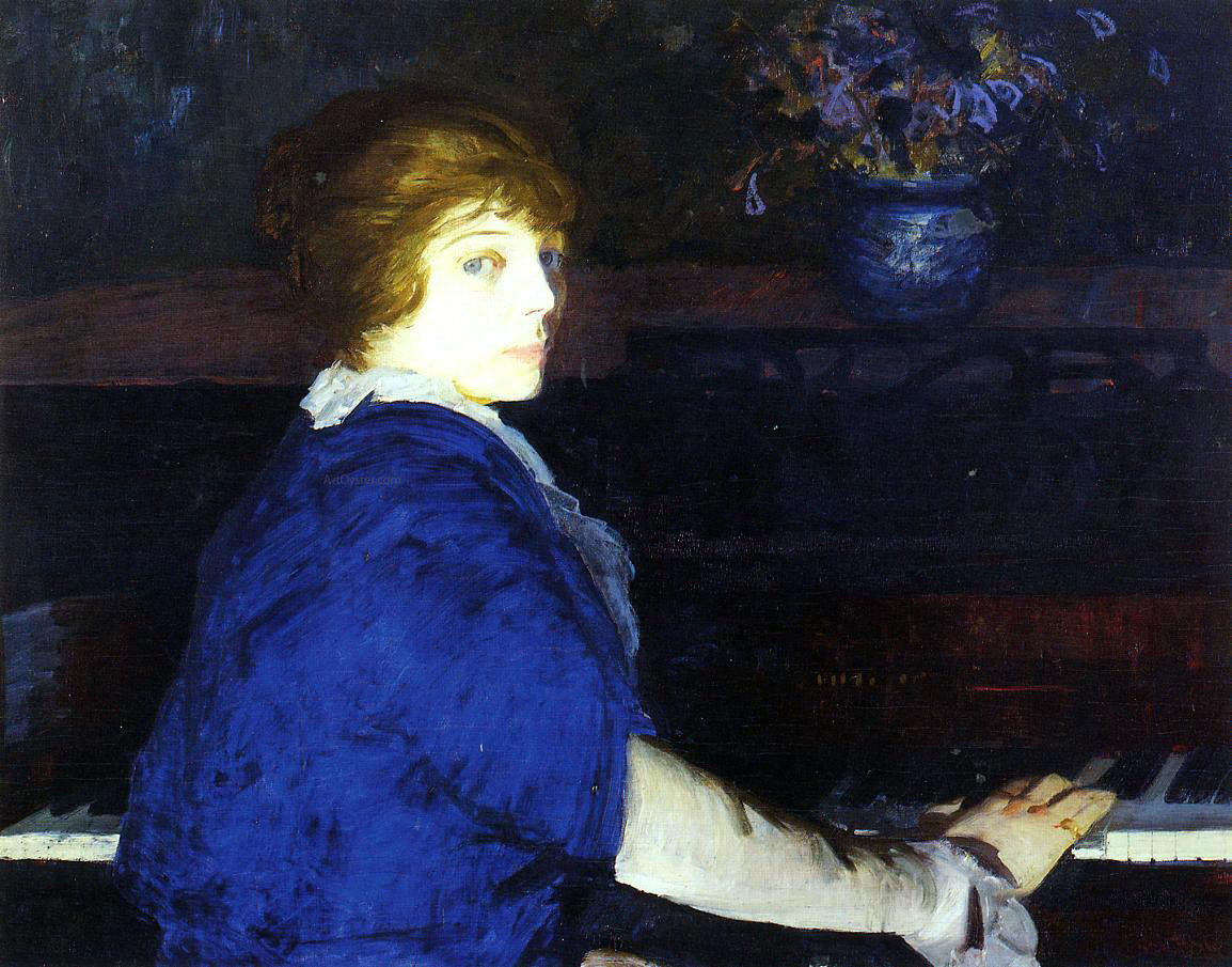 George Wesley Bellows Emma at the Piano - Canvas Print
