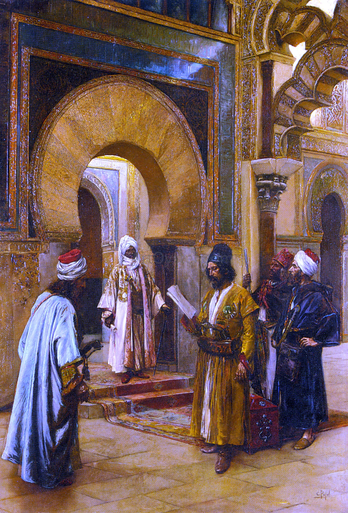 Clement Pujol De Guastavino Emmisaries to the Sultan - Canvas Print