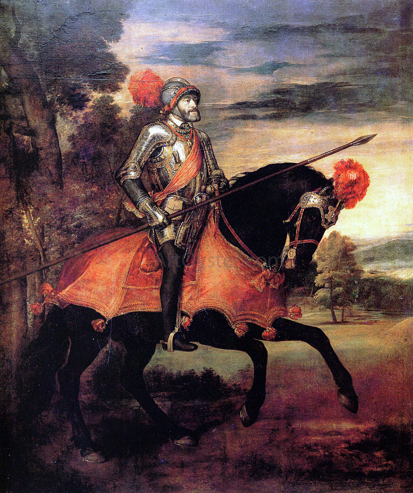 Titian Emperor Charles - Canvas Print