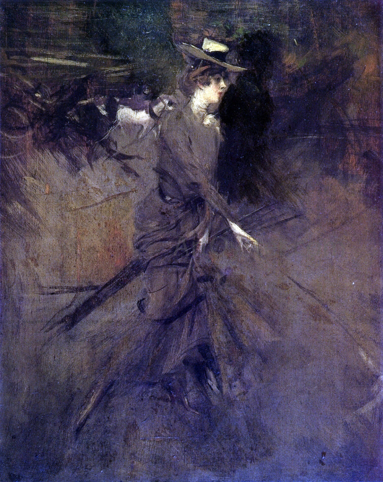 Giovanni Boldini En Promenade - Canvas Print