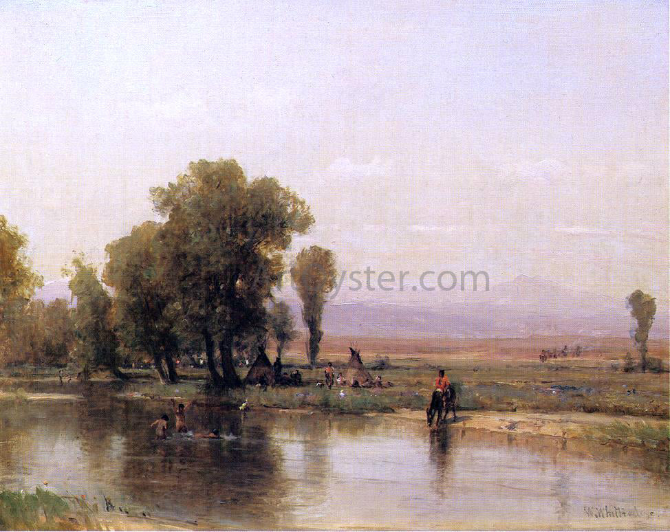 Thomas Worthington Whittredge Encampment on The Platte River - Canvas Print