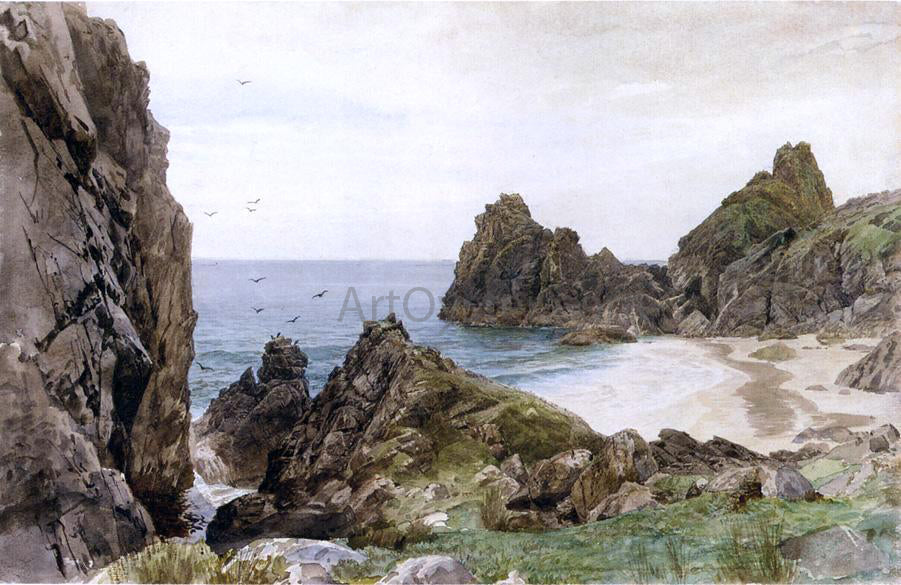 William Trost Richards English Coastline - Canvas Print