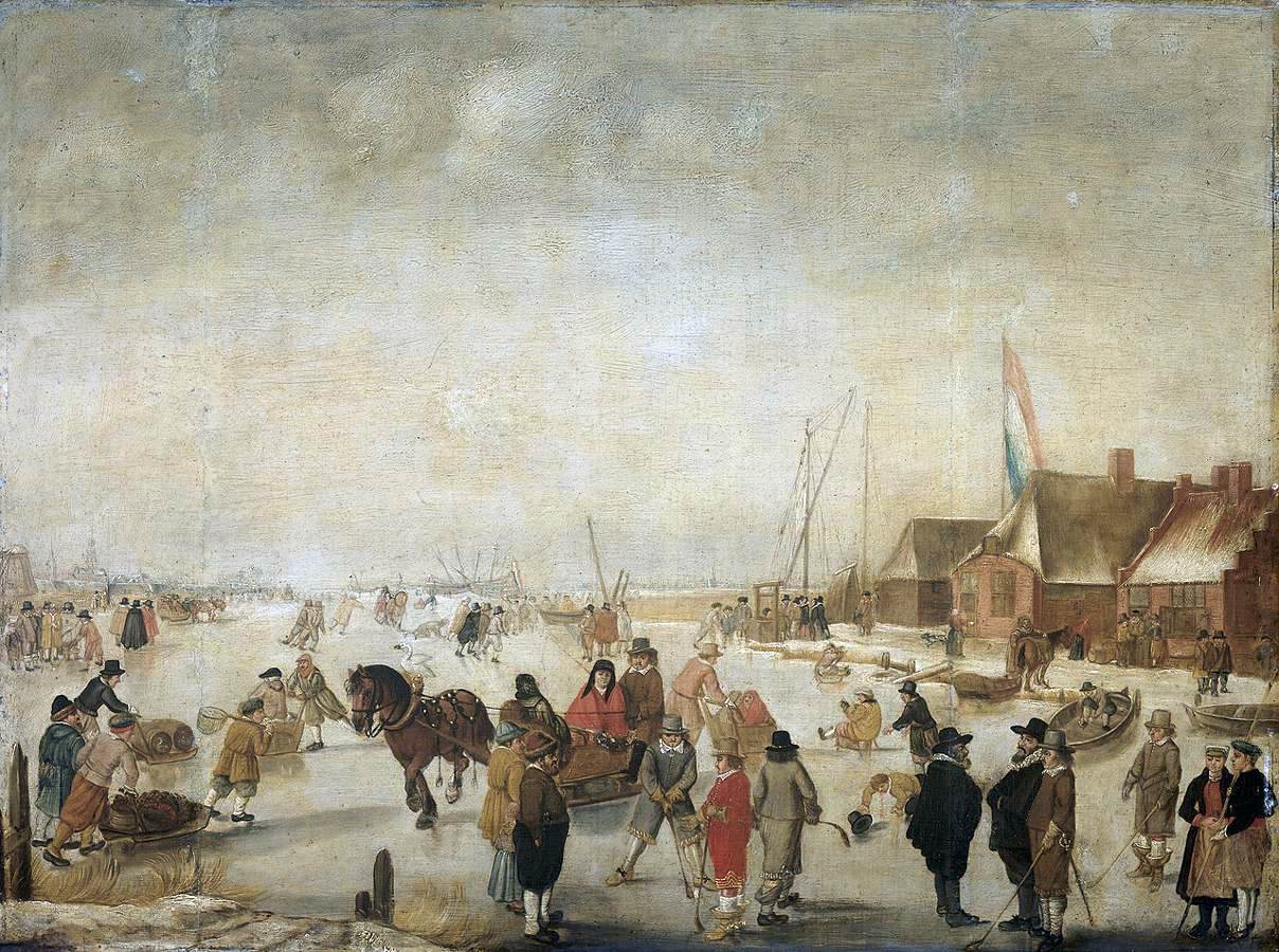Barend Avercamp Enjoying the Ice - Canvas Print