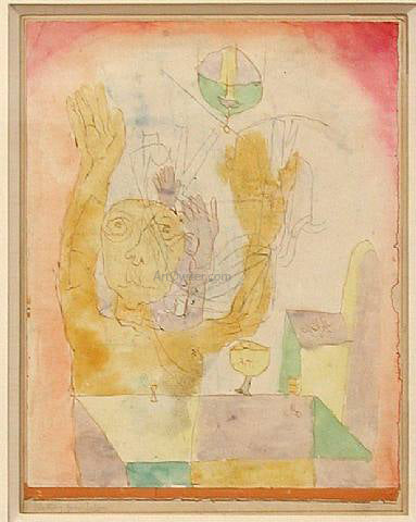 Paul Klee Enlightenment of Two Sectie - Canvas Print