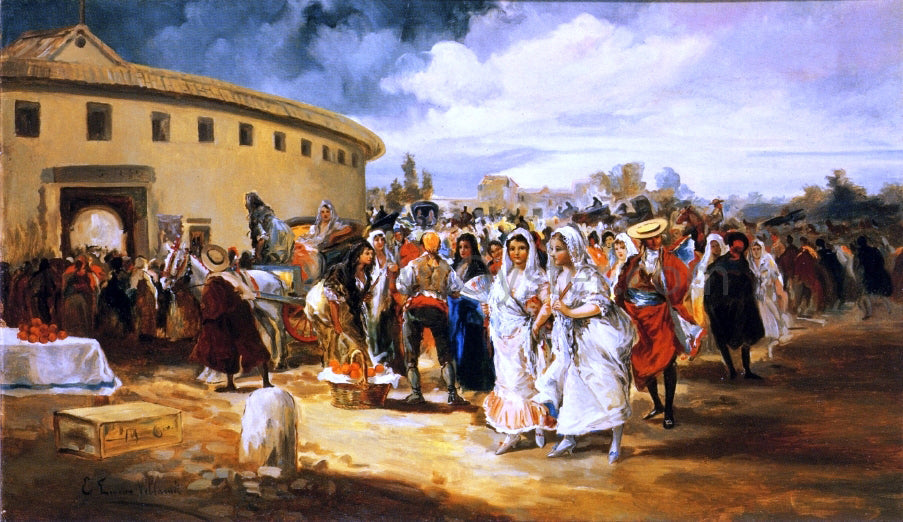 Eugeno Lucas Y Villamil Entering the Bull Ring in Sunshine - Canvas Print