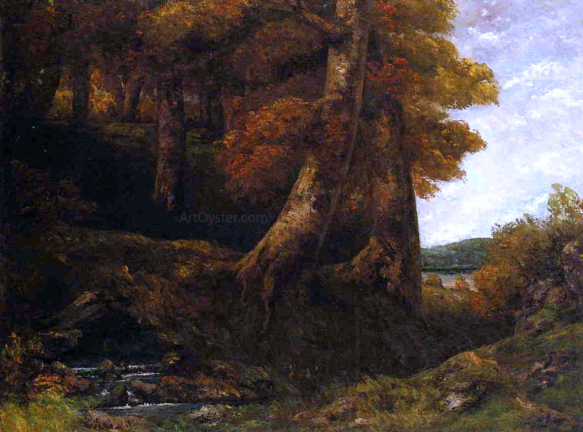 Gustave Courbet Entering the Forest - Canvas Print