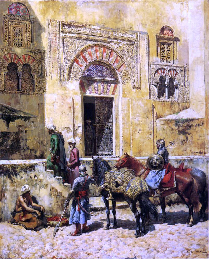 Edwin Lord Weeks Entering the Mosque - Canvas Print