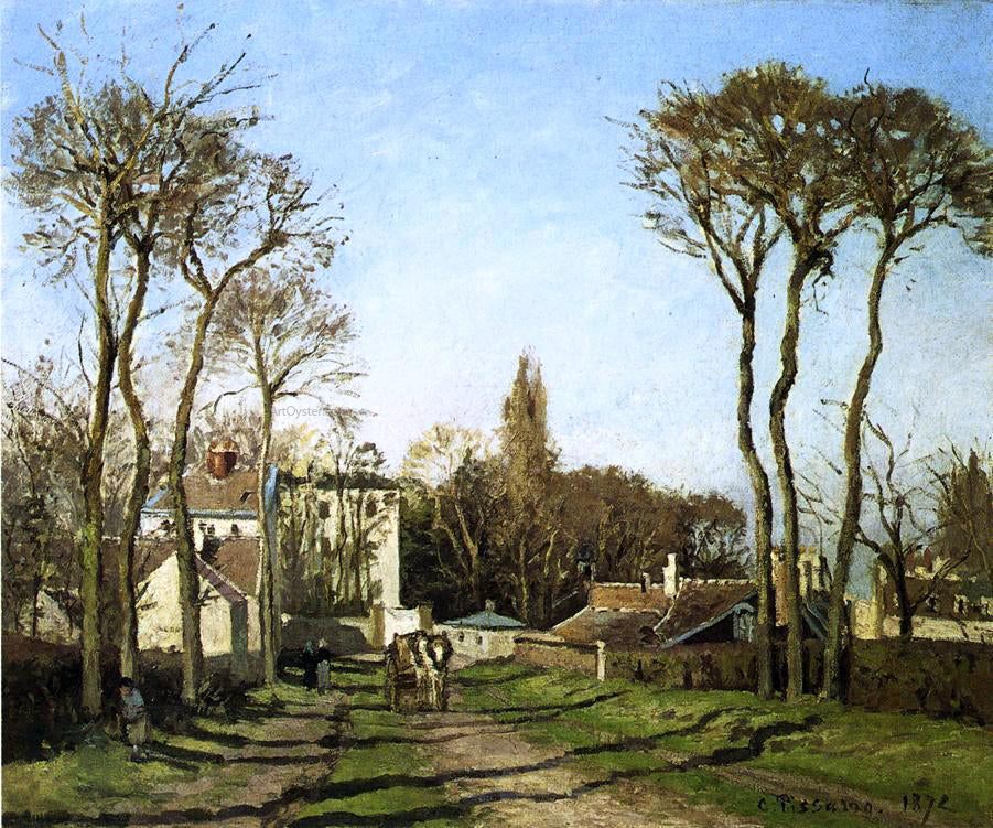 Camille Pissarro Entering the Village of Voisins - Canvas Print