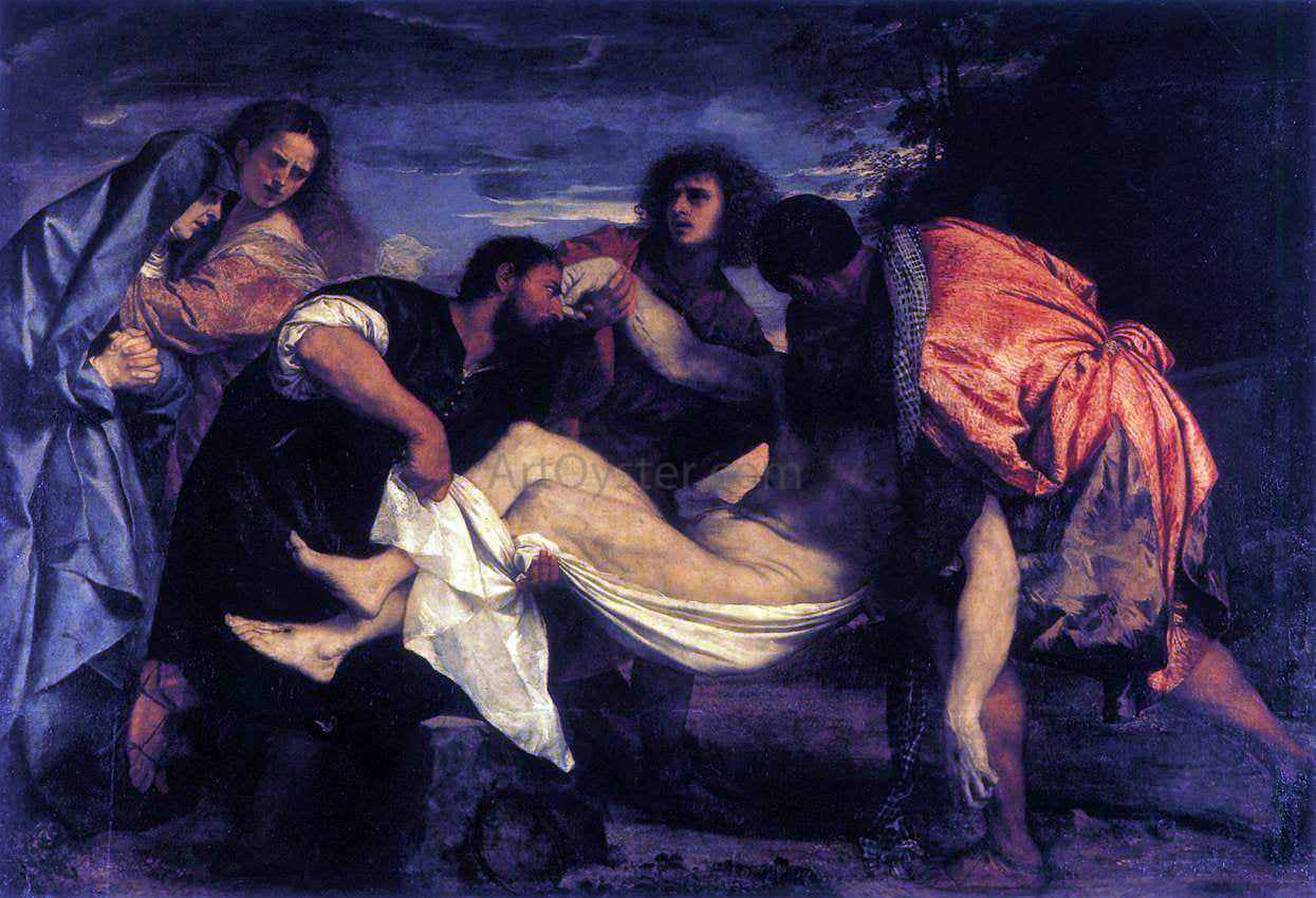Titian Entombment of Christ - Canvas Print