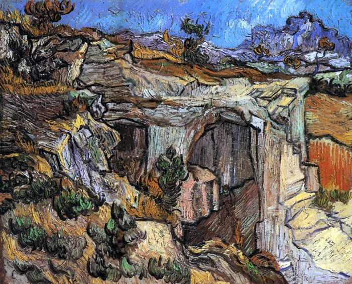 Vincent Van Gogh Entrance to a Quarry near Saint-Remy - Canvas Print