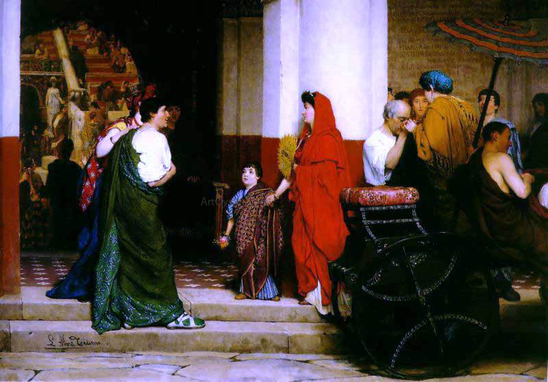 Sir Lawrence Alma-Tadema Entrance to a Roman Theatre - Canvas Print