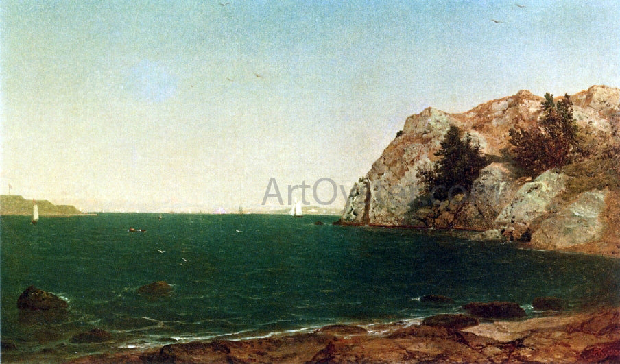 John Frederick Kensett Entrance to Newport Harbor - Canvas Print