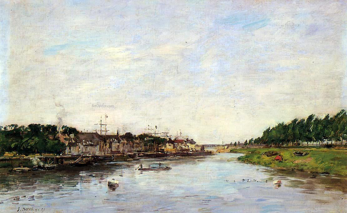 Eugene-Louis Boudin Entrance to the Port of Saint-Valery-sur-Somme - Canvas Print