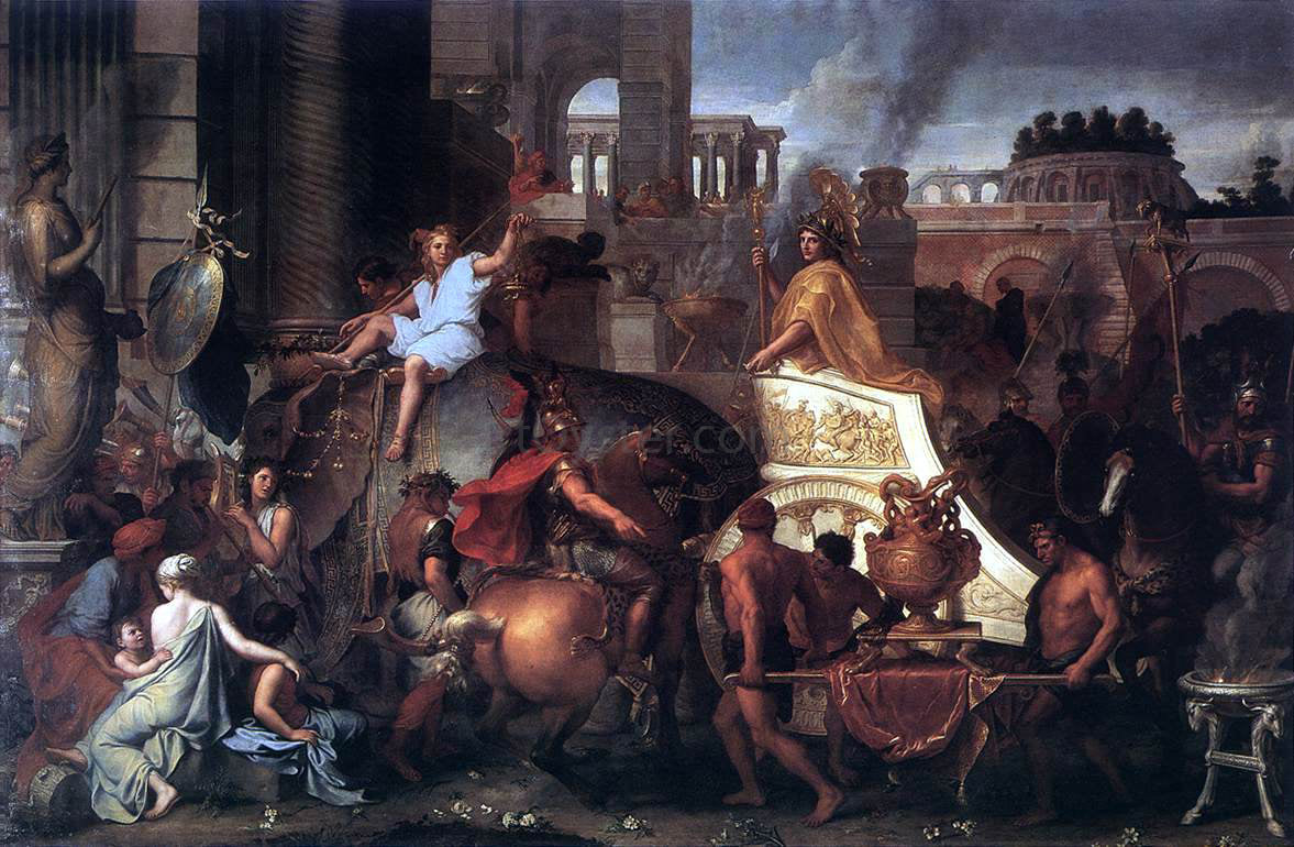 Charles Le Brun Entry of Alexander into Babylon - Canvas Print