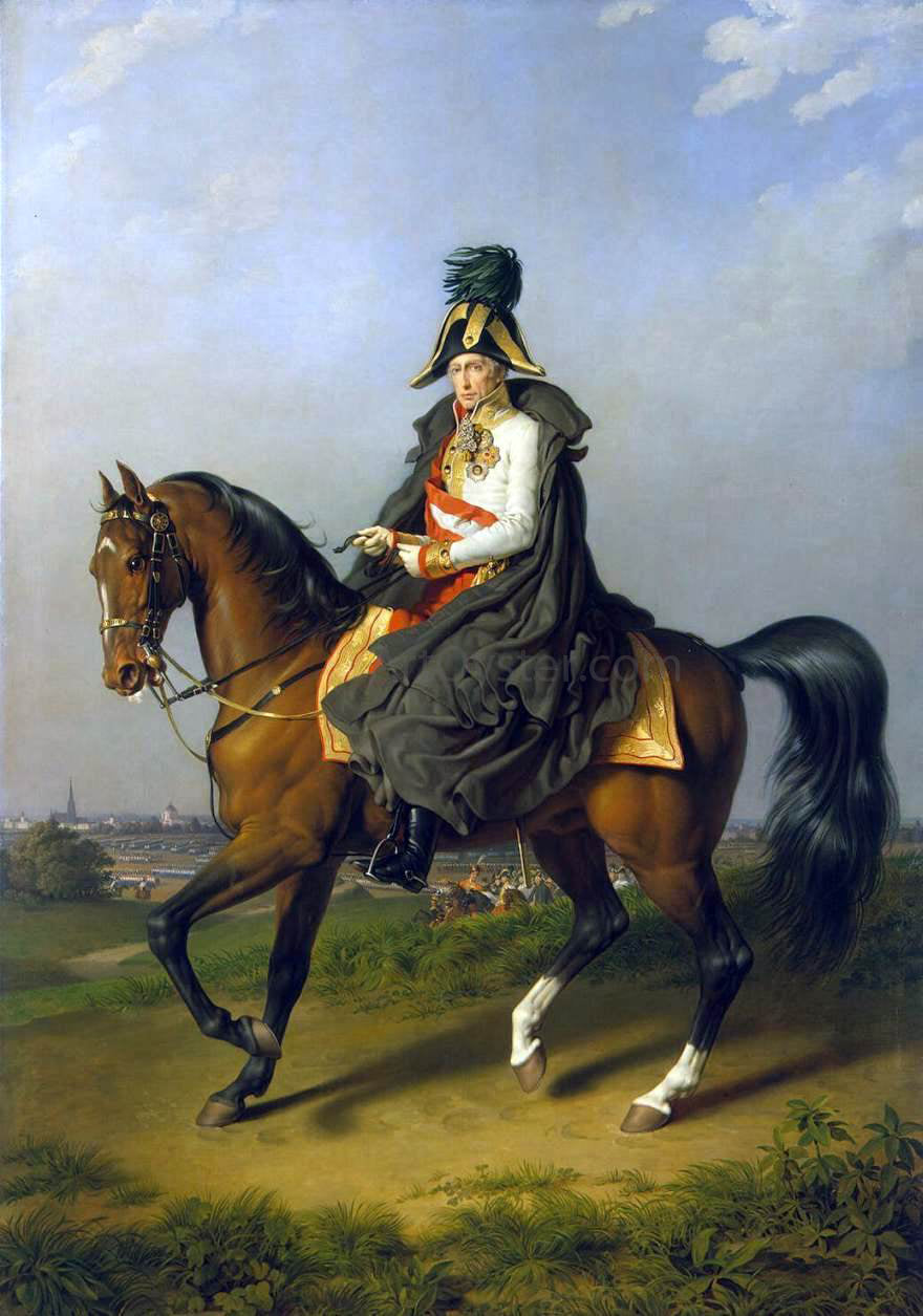 Johann Peter Krafft Equestrian Portrait of Franz I - Canvas Print
